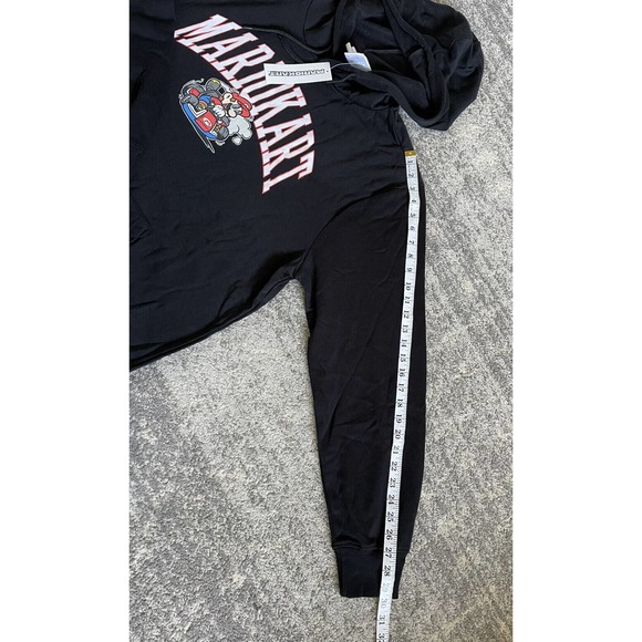 Mario Kart Mens XXL Hoodie Black Sweatshirt Logo Lightweight NWT O1 - Picture 6 of 8